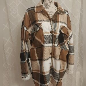 Plaid Flannel Button-Up Shacket